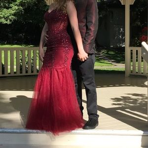 Jovani Deep Red Prom Dress